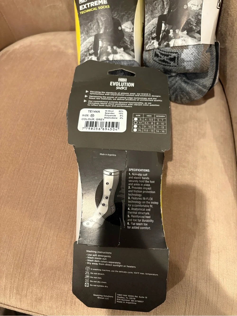 Bundle 3 Extreme Technical Socks Evolution Wool Medium Gray Camo